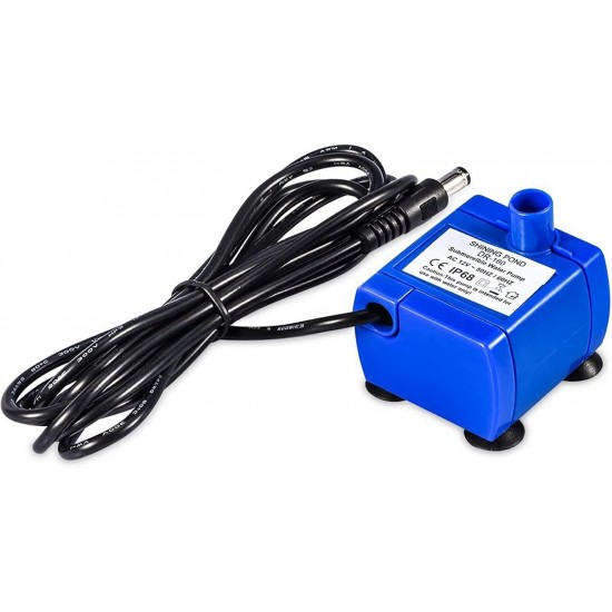 Honiwu Electric Submersible Water Pump, 12 V Pump Replacement, Cat Fountain, Pet Submersible Pump for Cats and Dogs with 5.9 Piedi Cable Honiwu Electric Submersible Water Pump, 12 V Pump Replacement, Cat Fountain, Pet Submersible Pump for Cats and Dogs with 5.9 Piedi Cable