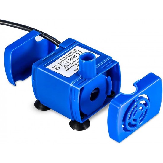 Honiwu Electric Submersible Water Pump, 12 V Pump Replacement, Cat Fountain, Pet Submersible Pump for Cats and Dogs with 5.9 Piedi Cable Honiwu Electric Submersible Water Pump, 12 V Pump Replacement, Cat Fountain, Pet Submersible Pump for Cats and Dogs with 5.9 Piedi Cable