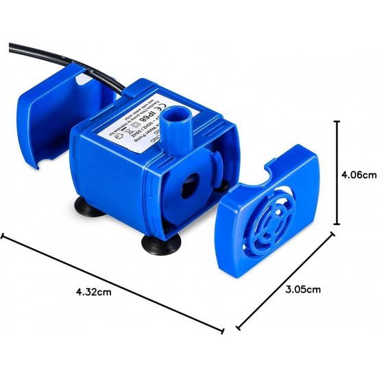 Honiwu Electric Submersible Water Pump, 12 V Pump Replacement, Cat Fountain, Pet Submersible Pump for Cats and Dogs with 5.9 Piedi Cable Honiwu Electric Submersible Water Pump, 12 V Pump Replacement, Cat Fountain, Pet Submersible Pump for Cats and Dogs with 5.9 Piedi Cable