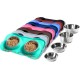 Hubulk Pet Dog Bowls, 2 Stainless Steel Dog Bowls with Leak Proof Non-Slip Silicone Mat + Pet Food Scoop, Water and Food Bowls for Feeding Small Puppies (XL, Mint Green) Hubulk Pet Dog Bowls, 2 Stainless Steel Dog Bowls with Leak Proof Non-Slip Silicone Mat + Pet Food Scoop, Water and Food Bowls for Feeding Small Puppies (XL, Mint Green)