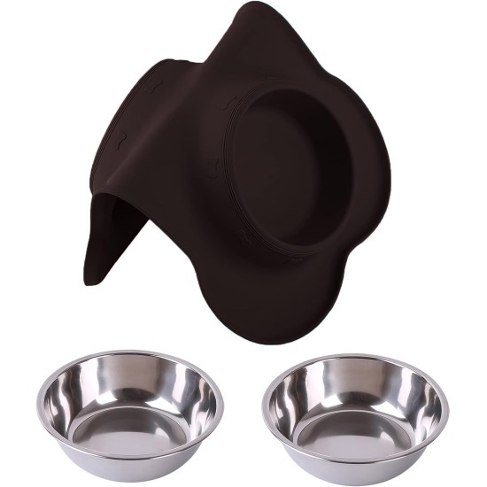 Hubulk Pet Dog Bowls, 2 Stainless Steel Dog Bowls with Leak Proof Non-Slip Silicone Mat + Pet Food Scoop, Water and Food Bowls for Feeding Small Puppies (XL, Mint Green) Hubulk Pet Dog Bowls, 2 Stainless Steel Dog Bowls with Leak Proof Non-Slip Silicone Mat + Pet Food Scoop, Water and Food Bowls for Feeding Small Puppies (XL, Mint Green)
