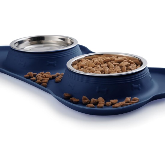 Hubulk Pet Dog Bowls, 2 Stainless Steel Dog Bowls with Leak Proof Non-Slip Silicone Mat + Pet Food Scoop, Water and Food Bowls for Feeding Small Puppies (XL, Mint Green) Hubulk Pet Dog Bowls, 2 Stainless Steel Dog Bowls with Leak Proof Non-Slip Silicone Mat + Pet Food Scoop, Water and Food Bowls for Feeding Small Puppies (XL, Mint Green)