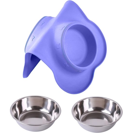 Hubulk Pet Dog Bowls, 2 Stainless Steel Dog Bowls with Leak Proof Non-Slip Silicone Mat + Pet Food Scoop, Water and Food Bowls for Feeding Small Puppies (XL, Mint Green) Hubulk Pet Dog Bowls, 2 Stainless Steel Dog Bowls with Leak Proof Non-Slip Silicone Mat + Pet Food Scoop, Water and Food Bowls for Feeding Small Puppies (XL, Mint Green)