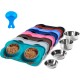 Hubulk Pet Dog Bowls, 2 Stainless Steel Dog Bowls with Leak Proof Non-Slip Silicone Mat + Pet Food Scoop, Water and Food Bowls for Feeding Small Puppies (XL, Mint Green) Hubulk Pet Dog Bowls, 2 Stainless Steel Dog Bowls with Leak Proof Non-Slip Silicone Mat + Pet Food Scoop, Water and Food Bowls for Feeding Small Puppies (XL, Mint Green)
