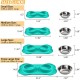Hubulk Pet Dog Bowls, 2 Stainless Steel Dog Bowls with Leak Proof Non-Slip Silicone Mat + Pet Food Scoop, Water and Food Bowls for Feeding Small Puppies (XL, Mint Green) Hubulk Pet Dog Bowls, 2 Stainless Steel Dog Bowls with Leak Proof Non-Slip Silicone Mat + Pet Food Scoop, Water and Food Bowls for Feeding Small Puppies (XL, Mint Green)