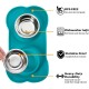 Hubulk Pet Dog Bowls, 2 Stainless Steel Dog Bowls with Leak Proof Non-Slip Silicone Mat + Pet Food Scoop, Water and Food Bowls for Feeding Small Puppies (XL, Mint Green) Hubulk Pet Dog Bowls, 2 Stainless Steel Dog Bowls with Leak Proof Non-Slip Silicone Mat + Pet Food Scoop, Water and Food Bowls for Feeding Small Puppies (XL, Mint Green)