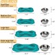 Hubulk Pet Dog Bowls, 2 Stainless Steel Dog Bowls with Leak Proof Non-Slip Silicone Mat + Pet Food Scoop, Water and Food Bowls for Feeding Small Puppies (XL, Mint Green) Hubulk Pet Dog Bowls, 2 Stainless Steel Dog Bowls with Leak Proof Non-Slip Silicone Mat + Pet Food Scoop, Water and Food Bowls for Feeding Small Puppies (XL, Mint Green)
