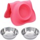 Hubulk Pet Dog Bowls, 2 Stainless Steel Dog Bowls with Leak Proof Non-Slip Silicone Mat + Pet Food Scoop, Water and Food Bowls for Feeding Small Puppies (XL, Mint Green) Hubulk Pet Dog Bowls, 2 Stainless Steel Dog Bowls with Leak Proof Non-Slip Silicone Mat + Pet Food Scoop, Water and Food Bowls for Feeding Small Puppies (XL, Mint Green)