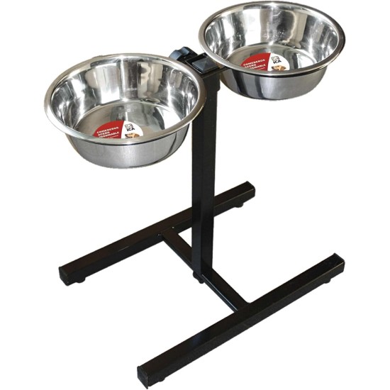 ICA CAR2250 Stainless Steel Adjustable Feeder, Grey ICA CAR2250 Stainless Steel Adjustable Feeder, Grey