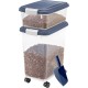 IRIS 3- Piece Airtight Pet Food Storage Container Combo, Navy Blue IRIS 3- Piece Airtight Pet Food Storage Container Combo, Navy Blue