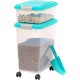 IRIS 3- Piece Airtight Pet Food Storage Container Combo, Navy Blue