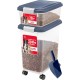 IRIS 3- Piece Airtight Pet Food Storage Container Combo, Navy Blue