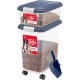 IRIS 3- Piece Airtight Pet Food Storage Container Combo, Navy Blue IRIS 3- Piece Airtight Pet Food Storage Container Combo, Navy Blue