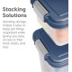 IRIS 3- Piece Airtight Pet Food Storage Container Combo, Navy Blue IRIS 3- Piece Airtight Pet Food Storage Container Combo, Navy Blue