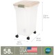 IRIS Premium Airtight Pet Food Storage Container, 67-Quart, Almond by IRIS USA, Inc.