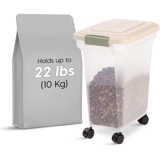 IRIS Premium Airtight Pet Food Storage Container, 67-Quart, Almond by IRIS USA, Inc. IRIS Premium Airtight Pet Food Storage Container, 67-Quart, Almond by IRIS USA, Inc.