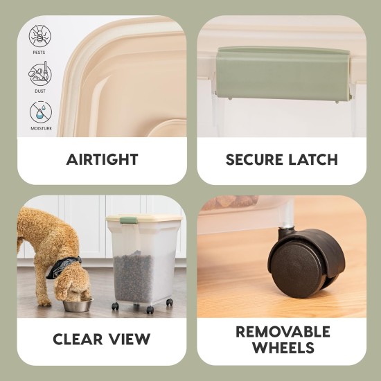 IRIS Premium Airtight Pet Food Storage Container, 67-Quart, Almond by IRIS USA, Inc. IRIS Premium Airtight Pet Food Storage Container, 67-Quart, Almond by IRIS USA, Inc.