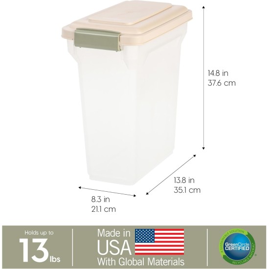 IRIS Premium Airtight Pet Food Storage Container, 67-Quart, Almond by IRIS USA, Inc. IRIS Premium Airtight Pet Food Storage Container, 67-Quart, Almond by IRIS USA, Inc.