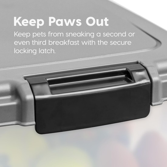 IRIS USA Dog Food Storage Container 13.6 kg & 5.0 kg Combo Cat Food Storage Container Dog Treat Container Airtight Stackable 2 Cups Scoop Wheels Easy Mobility Silver IRIS USA Dog Food Storage Container 13.6 kg & 5.0 kg Combo Cat Food Storage Container Dog Treat Container Airtight Stackable 2 Cups Scoop Wheels Easy Mobility Silver