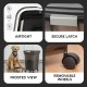 Iris Airtight Pet Food Storage Container Smoke/Black STORAGE-XL Iris Airtight Pet Food Storage Container Smoke/Black STORAGE-XL