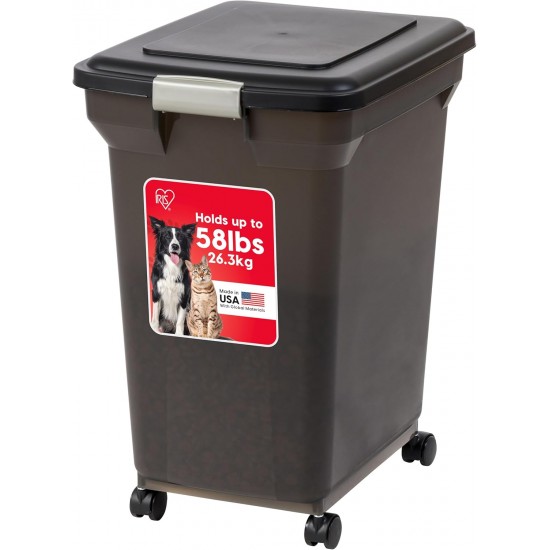 Iris Airtight Pet Food Storage Container Smoke/Black STORAGE-XL Iris Airtight Pet Food Storage Container Smoke/Black STORAGE-XL