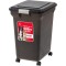 Iris Airtight Pet Food Storage Container Smoke/Black STORAGE-XL Iris Airtight Pet Food Storage Container Smoke/Black STORAGE-XL