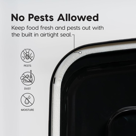 Iris Airtight Pet Food Storage Container Smoke/Black STORAGE-XL Iris Airtight Pet Food Storage Container Smoke/Black STORAGE-XL
