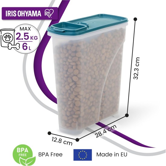 Iris Ohyama ATS-L Dog Food Storage with Wheels, 45 L/15 kg, Black, Airtight Food Box, Dry Food, Food Container, for Dogs, Cats, Pet Food Container, Shovel, BPA-Free, Food Bin, ATS-L Iris Ohyama ATS-L Dog Food Storage with Wheels, 45 L/15 kg, Black, Airtight Food Box, Dry Food, Food Container, for Dogs, Cats, Pet Food Container, Shovel, BPA-Free, Food Bin, ATS-L