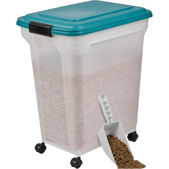 Iris Ohyama ATS-L Dog Food Storage with Wheels, 45 L/15 kg, Black, Airtight Food Box, Dry Food, Food Container, for Dogs, Cats, Pet Food Container, Shovel, BPA-Free, Food Bin, ATS-L Iris Ohyama ATS-L Dog Food Storage with Wheels, 45 L/15 kg, Black, Airtight Food Box, Dry Food, Food Container, for Dogs, Cats, Pet Food Container, Shovel, BPA-Free, Food Bin, ATS-L