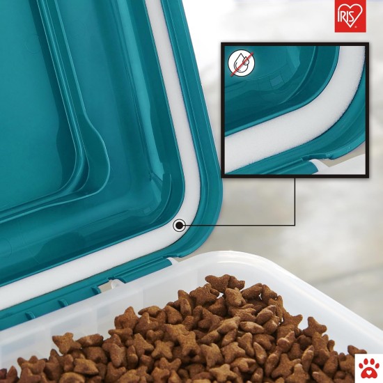 Iris Ohyama ATS-L Dog Food Storage with Wheels, 45 L/15 kg, Black, Airtight Food Box, Dry Food, Food Container, for Dogs, Cats, Pet Food Container, Shovel, BPA-Free, Food Bin, ATS-L Iris Ohyama ATS-L Dog Food Storage with Wheels, 45 L/15 kg, Black, Airtight Food Box, Dry Food, Food Container, for Dogs, Cats, Pet Food Container, Shovel, BPA-Free, Food Bin, ATS-L