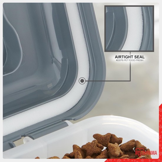 Iris Ohyama ATS-L Dog Food Storage with Wheels, 45 L/15 kg, Black, Airtight Food Box, Dry Food, Food Container, for Dogs, Cats, Pet Food Container, Shovel, BPA-Free, Food Bin, ATS-L Iris Ohyama ATS-L Dog Food Storage with Wheels, 45 L/15 kg, Black, Airtight Food Box, Dry Food, Food Container, for Dogs, Cats, Pet Food Container, Shovel, BPA-Free, Food Bin, ATS-L