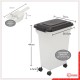 Iris Ohyama ATS-L Dog Food Storage with Wheels, 45 L/15 kg, Black, Airtight Food Box, Dry Food, Food Container, for Dogs, Cats, Pet Food Container, Shovel, BPA-Free, Food Bin, ATS-L Iris Ohyama ATS-L Dog Food Storage with Wheels, 45 L/15 kg, Black, Airtight Food Box, Dry Food, Food Container, for Dogs, Cats, Pet Food Container, Shovel, BPA-Free, Food Bin, ATS-L