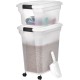 Iris Ohyama ATS-L Dog Food Storage with Wheels, 45 L/15 kg, Black, Airtight Food Box, Dry Food, Food Container, for Dogs, Cats, Pet Food Container, Shovel, BPA-Free, Food Bin, ATS-L Iris Ohyama ATS-L Dog Food Storage with Wheels, 45 L/15 kg, Black, Airtight Food Box, Dry Food, Food Container, for Dogs, Cats, Pet Food Container, Shovel, BPA-Free, Food Bin, ATS-L