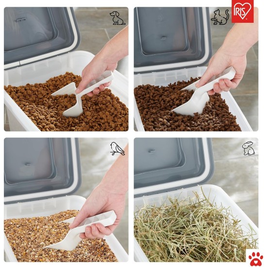 Iris Ohyama ATS-L Dog Food Storage with Wheels, 45 L/15 kg, Black, Airtight Food Box, Dry Food, Food Container, for Dogs, Cats, Pet Food Container, Shovel, BPA-Free, Food Bin, ATS-L Iris Ohyama ATS-L Dog Food Storage with Wheels, 45 L/15 kg, Black, Airtight Food Box, Dry Food, Food Container, for Dogs, Cats, Pet Food Container, Shovel, BPA-Free, Food Bin, ATS-L