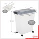 Iris Ohyama ATS-L Dog Food Storage with Wheels, 45 L/15 kg, Black, Airtight Food Box, Dry Food, Food Container, for Dogs, Cats, Pet Food Container, Shovel, BPA-Free, Food Bin, ATS-L Iris Ohyama ATS-L Dog Food Storage with Wheels, 45 L/15 kg, Black, Airtight Food Box, Dry Food, Food Container, for Dogs, Cats, Pet Food Container, Shovel, BPA-Free, Food Bin, ATS-L