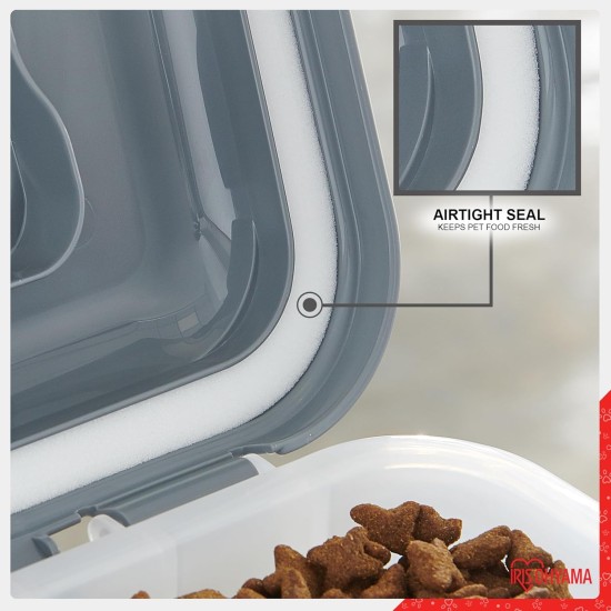 Iris Ohyama ATS-L Dog Food Storage with Wheels, 45 L/15 kg, Black, Airtight Food Box, Dry Food, Food Container, for Dogs, Cats, Pet Food Container, Shovel, BPA-Free, Food Bin, ATS-L Iris Ohyama ATS-L Dog Food Storage with Wheels, 45 L/15 kg, Black, Airtight Food Box, Dry Food, Food Container, for Dogs, Cats, Pet Food Container, Shovel, BPA-Free, Food Bin, ATS-L