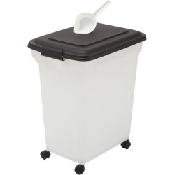Iris Ohyama ATS-L Dog Food Storage with Wheels, 45 L/15 kg, Black, Airtight Food Box, Dry Food, Food Container, for Dogs, Cats, Pet Food Container, Shovel, BPA-Free, Food Bin, ATS-L Iris Ohyama ATS-L Dog Food Storage with Wheels, 45 L/15 kg, Black, Airtight Food Box, Dry Food, Food Container, for Dogs, Cats, Pet Food Container, Shovel, BPA-Free, Food Bin, ATS-L
