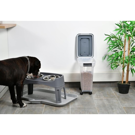 Iris Ohyama ATS-L Dog Food Storage with Wheels, 45 L/15 kg, Black, Airtight Food Box, Dry Food, Food Container, for Dogs, Cats, Pet Food Container, Shovel, BPA-Free, Food Bin, ATS-L Iris Ohyama ATS-L Dog Food Storage with Wheels, 45 L/15 kg, Black, Airtight Food Box, Dry Food, Food Container, for Dogs, Cats, Pet Food Container, Shovel, BPA-Free, Food Bin, ATS-L
