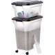 Iris Ohyama ATS-L Dog Food Storage with Wheels, 45 L/15 kg, Black, Airtight Food Box, Dry Food, Food Container, for Dogs, Cats, Pet Food Container, Shovel, BPA-Free, Food Bin, ATS-L Iris Ohyama ATS-L Dog Food Storage with Wheels, 45 L/15 kg, Black, Airtight Food Box, Dry Food, Food Container, for Dogs, Cats, Pet Food Container, Shovel, BPA-Free, Food Bin, ATS-L