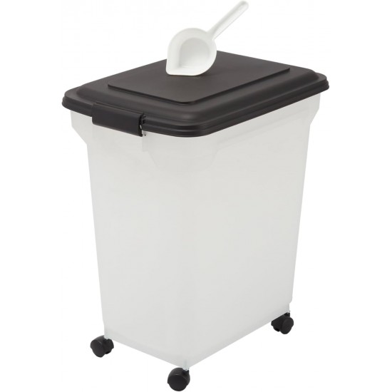 Iris Ohyama ATS-L Dog Food Storage with Wheels, 45 L/15 kg, Blue, Airtight Food Box, Dry Food, Food Container, for Dogs, Cats, Pet Food Container, Shovel, BPA-Free, Food Bin, ATS-L Iris Ohyama ATS-L Dog Food Storage with Wheels, 45 L/15 kg, Blue, Airtight Food Box, Dry Food, Food Container, for Dogs, Cats, Pet Food Container, Shovel, BPA-Free, Food Bin, ATS-L