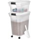 Iris Ohyama ATS-L Dog Food Storage with Wheels, 45 L/15 kg, Blue, Airtight Food Box, Dry Food, Food Container, for Dogs, Cats, Pet Food Container, Shovel, BPA-Free, Food Bin, ATS-L Iris Ohyama ATS-L Dog Food Storage with Wheels, 45 L/15 kg, Blue, Airtight Food Box, Dry Food, Food Container, for Dogs, Cats, Pet Food Container, Shovel, BPA-Free, Food Bin, ATS-L
