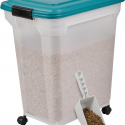 Iris Ohyama ATS-L Dog Food Storage with Wheels, 45 L/15 kg, Blue, Airtight Food Box, Dry Food, Food Container, for Dogs, Cats, Pet Food Container, Shovel, BPA-Free, Food Bin, ATS-L Iris Ohyama ATS-L Dog Food Storage with Wheels, 45 L/15 kg, Blue, Airtight Food Box, Dry Food, Food Container, for Dogs, Cats, Pet Food Container, Shovel, BPA-Free, Food Bin, ATS-L