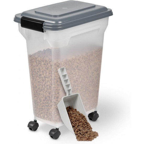 Iris Ohyama ATS-L Dog Food Storage with Wheels, 45 L/15 kg, Blue, Airtight Food Box, Dry Food, Food Container, for Dogs, Cats, Pet Food Container, Shovel, BPA-Free, Food Bin, ATS-L Iris Ohyama ATS-L Dog Food Storage with Wheels, 45 L/15 kg, Blue, Airtight Food Box, Dry Food, Food Container, for Dogs, Cats, Pet Food Container, Shovel, BPA-Free, Food Bin, ATS-L