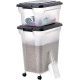 Iris Ohyama ATS-L Dog Food Storage with Wheels, 45 L/15 kg, Blue, Airtight Food Box, Dry Food, Food Container, for Dogs, Cats, Pet Food Container, Shovel, BPA-Free, Food Bin, ATS-L Iris Ohyama ATS-L Dog Food Storage with Wheels, 45 L/15 kg, Blue, Airtight Food Box, Dry Food, Food Container, for Dogs, Cats, Pet Food Container, Shovel, BPA-Free, Food Bin, ATS-L