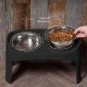 Iris Ohyama, Bowls, 2 Raised Slow Feeding Bowls, Dog Bowl, L29 x W57 x H31 cm, Set of 2, Foldable and Digestive Friendly, PEF-L, for Dogs, Grey Iris Ohyama, Bowls, 2 Raised Slow Feeding Bowls, Dog Bowl, L29 x W57 x H31 cm, Set of 2, Foldable and Digestive Friendly, PEF-L, for Dogs, Grey