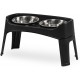 Iris Ohyama, Bowls, 2 Raised Slow Feeding Bowls, Dog Bowl, L29 x W57 x H31 cm, Set of 2, Foldable and Digestive Friendly, PEF-L, for Dogs, Grey Iris Ohyama, Bowls, 2 Raised Slow Feeding Bowls, Dog Bowl, L29 x W57 x H31 cm, Set of 2, Foldable and Digestive Friendly, PEF-L, for Dogs, Grey
