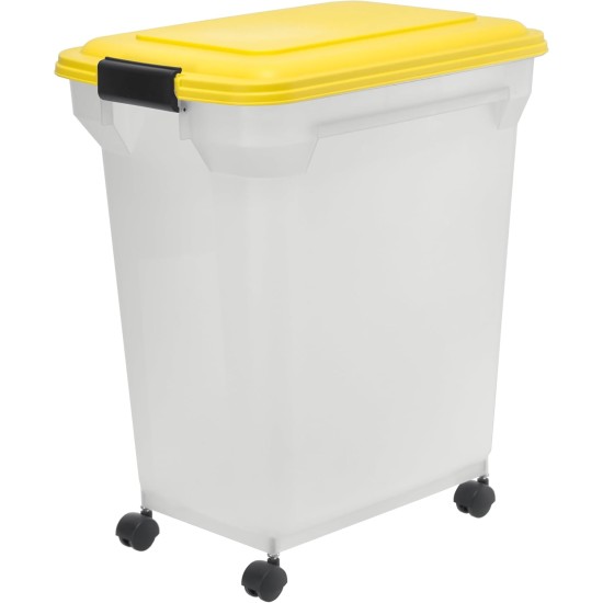 Iris Ohyama Dog Food Storage with Wheels, 45 L/15 kg, Black, Airtight Food Box, Dry Food, Food Container, for Dogs, Cats, Pet Food Container, Shovel, BPA-Free, Feeding Bin Iris Ohyama Dog Food Storage with Wheels, 45 L/15 kg, Black, Airtight Food Box, Dry Food, Food Container, for Dogs, Cats, Pet Food Container, Shovel, BPA-Free, Feeding Bin