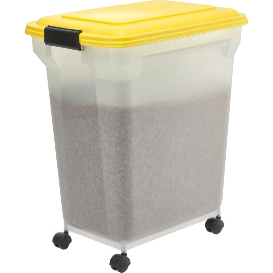 Iris Ohyama Dog Food Storage with Wheels, 45 L/15 kg, Black, Airtight Food Box, Dry Food, Food Container, for Dogs, Cats, Pet Food Container, Shovel, BPA-Free, Feeding Bin Iris Ohyama Dog Food Storage with Wheels, 45 L/15 kg, Black, Airtight Food Box, Dry Food, Food Container, for Dogs, Cats, Pet Food Container, Shovel, BPA-Free, Feeding Bin
