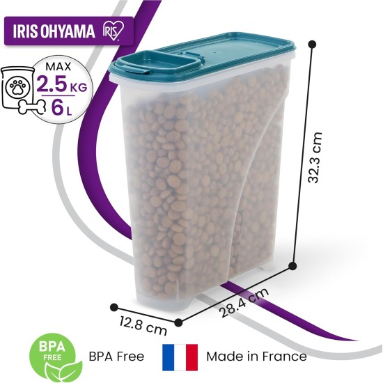 Iris Ohyama Dog Food Storage with Wheels, 45 L/15 kg, Black, Airtight Food Box, Dry Food, Food Container, for Dogs, Cats, Pet Food Container, Shovel, BPA-Free, Feeding Bin Iris Ohyama Dog Food Storage with Wheels, 45 L/15 kg, Black, Airtight Food Box, Dry Food, Food Container, for Dogs, Cats, Pet Food Container, Shovel, BPA-Free, Feeding Bin