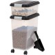 Iris Ohyama Dog Food Storage with Wheels, 45 L/15 kg, Black, Airtight Food Box, Dry Food, Food Container, for Dogs, Cats, Pet Food Container, Shovel, BPA-Free, Feeding Bin Iris Ohyama Dog Food Storage with Wheels, 45 L/15 kg, Black, Airtight Food Box, Dry Food, Food Container, for Dogs, Cats, Pet Food Container, Shovel, BPA-Free, Feeding Bin